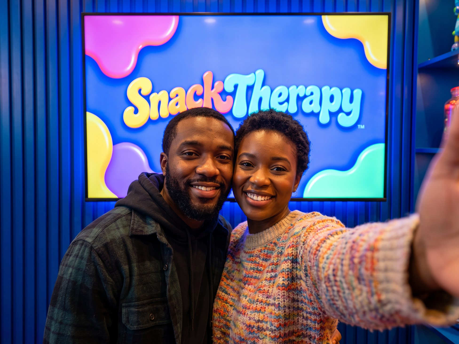Two friends having fun at Snack Therapy in Atlanta, GA